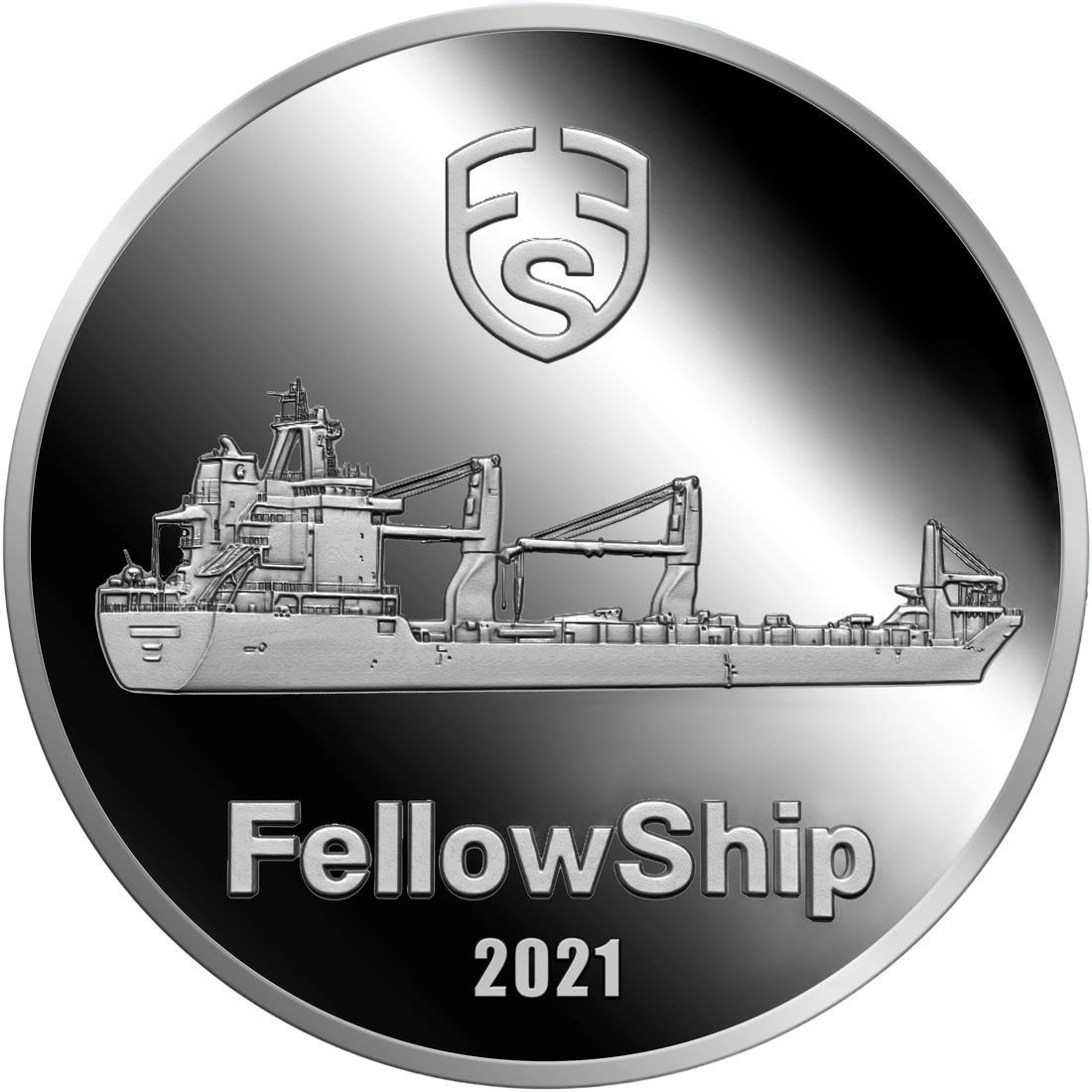 FellowShip Silverline, Schiffsmotiv auf der Prägung